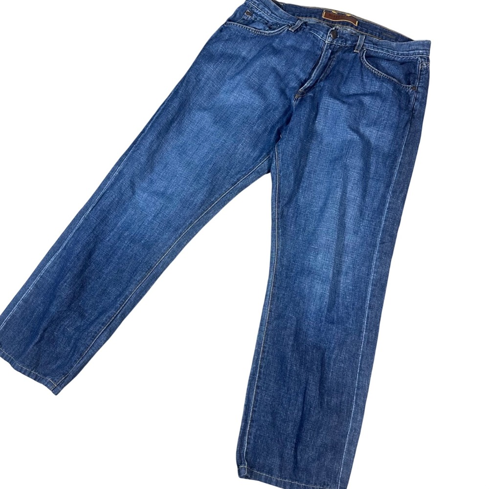 Agave Denim Jeans Mens 36 Waterman Relaxed Straight Cotton Linen Made in USA